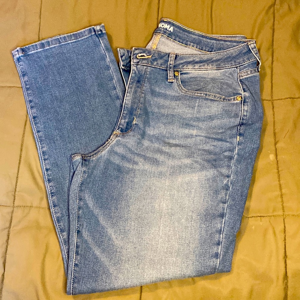 Sonoma 14R Curvy Straight Leg Blue Jeans